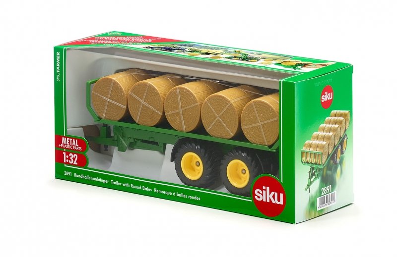 SIKU 2891 Round Bale Trailer with 15 Bales